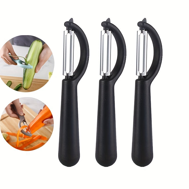 3pcs Stainless Steel Fruit Vegetable Potato Peeler Kitchen Tool