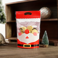 48pcs Christmas Candy Zipper Bags Santa Cookie Packaging
