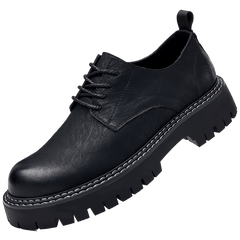 Men's Leather Lace Up Formal Dress Shoes Round Toe Oxford Shoes