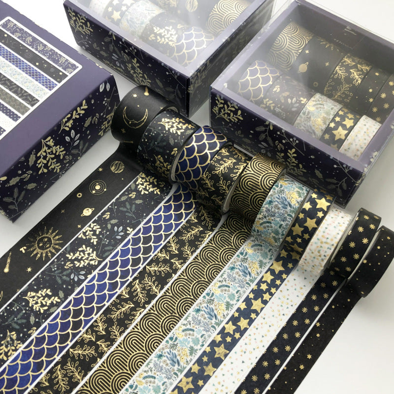 10pcs Foil Washi Tape Set for DIY Scrapbooking & Wrapping
