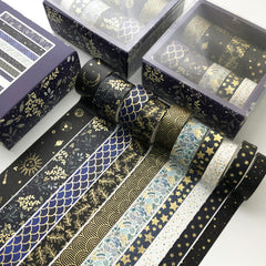10pcs Foil Washi Tape Set for DIY Scrapbooking & Wrapping