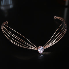 Zircon Bridal Crown Crystal Rhinestone Hairband Wedding Headband