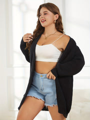 Casual Cardigan Lantern Sleeve Ripped Stretch Cardigan