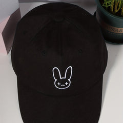 Rabbit Embroidery Baseball Cap Adjustable Sun Hat Lightweight Dad Hat