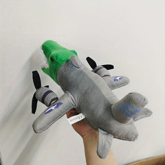 Cute Plush Toy with Green Hoodie & Accents