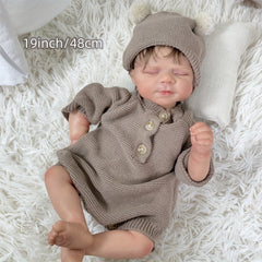 Adorable 19" Reborn Doll with Realistic Hair & Hand Painted Details