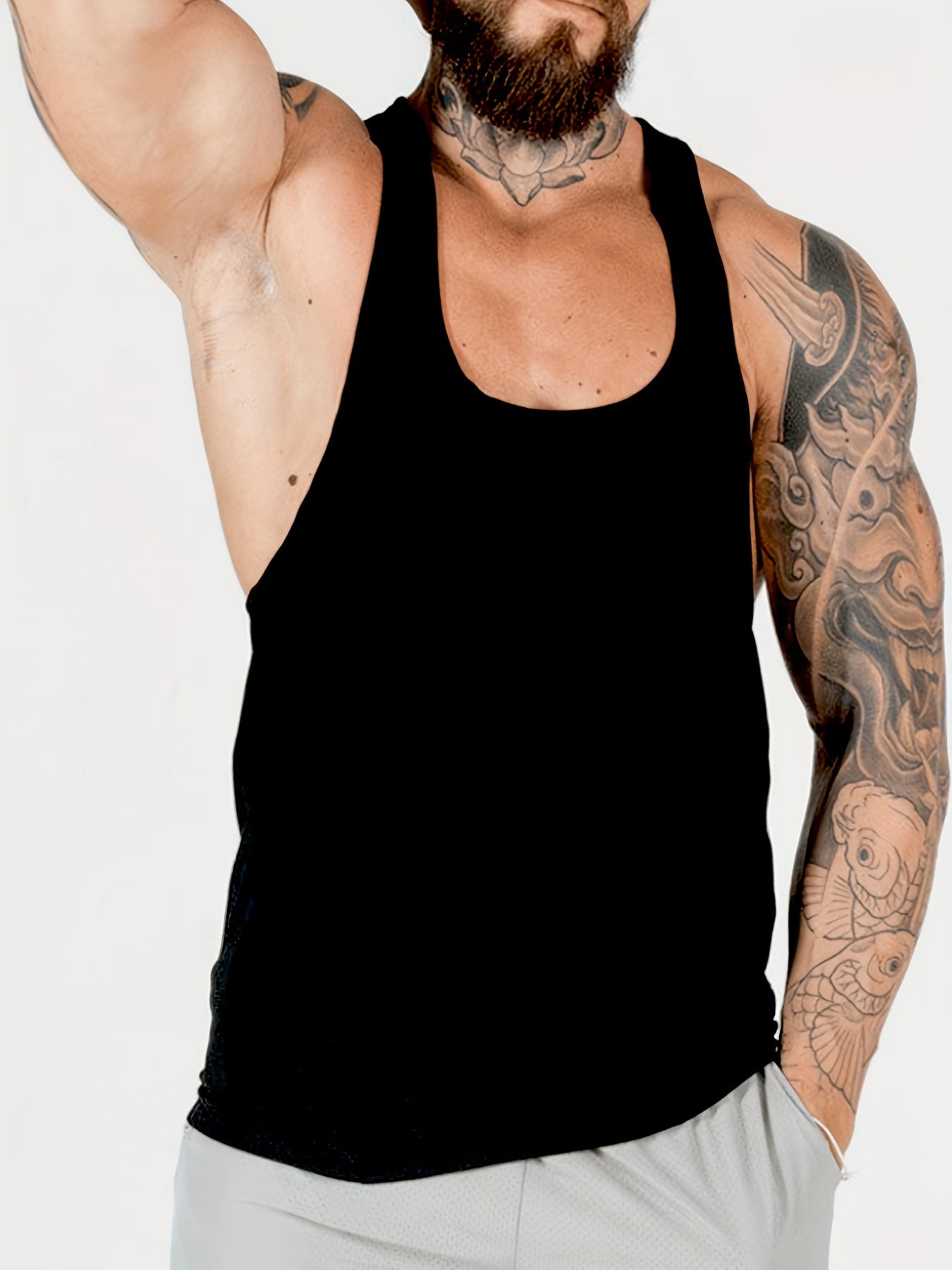 3pcs Men's Stretch Sleeveless Tank Top for Summer Gym Workout
