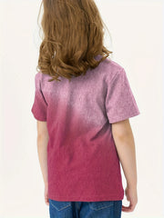 Sweet Girls Cross & Letter Print Short Sleeve T shirt Comfy Tees Pullover