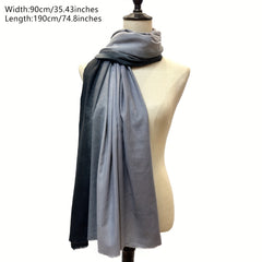 Vintage Gradient Cashmere Scarf Sunproof Shawl