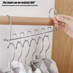 Metal Space Saving Hangers 12 Slots Stainless Steel Closet Organizer