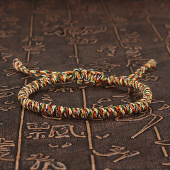 Buddhism Bracelet For Men Colorful Rope Lucky Red Bracelet