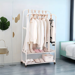 Thickened Drying Rack Shoe Cap Storage Coat Rack With Wheels