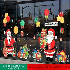 XL Double Sided Christmas Window Clings - Adorable Decorative Stickers