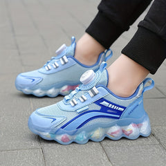 Boys Casual Mixed Sneakers Rotating Button Lightweight Anti Slip Sneakers