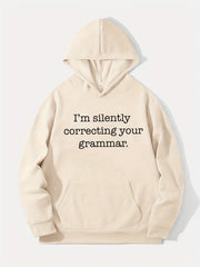 Funny Slogan Print Hoodie for Men