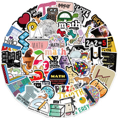 58pcs I Love Math Symbols Stickers Waterproof DIY Decoration