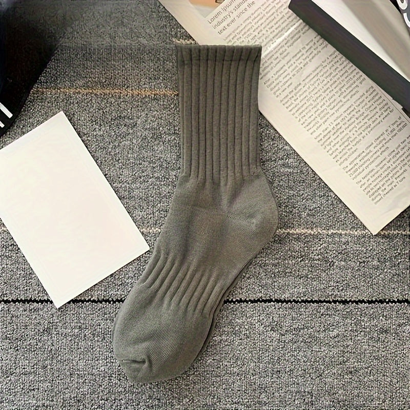 5 Pairs Soft Mid Tube Socks Women's Stockings