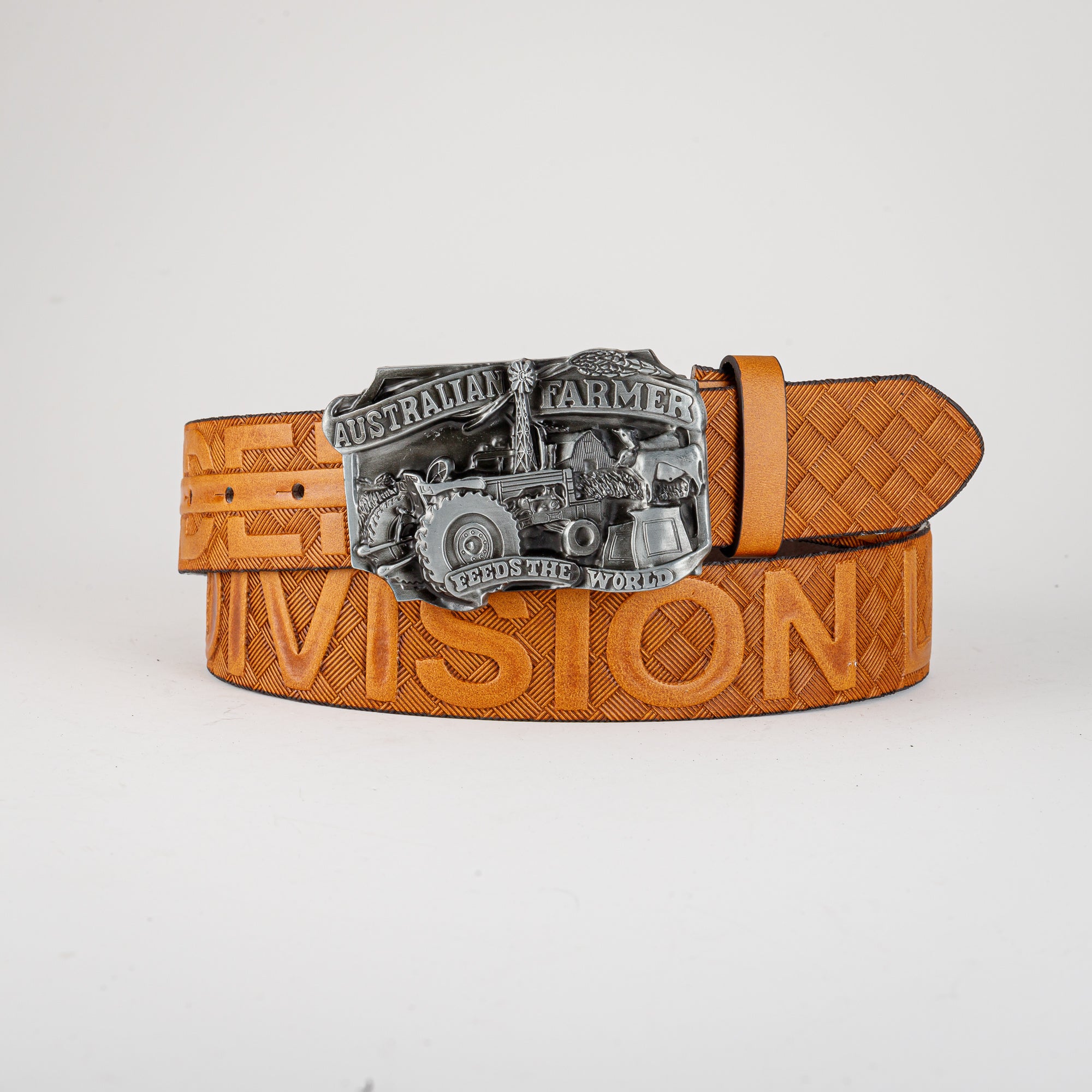 Men's Retro Tractor Pattern Buckle Belt For Outdoor Party