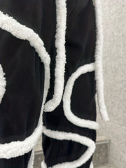 Men's Slim Fit Jeans with Fuzzy Rope Detail