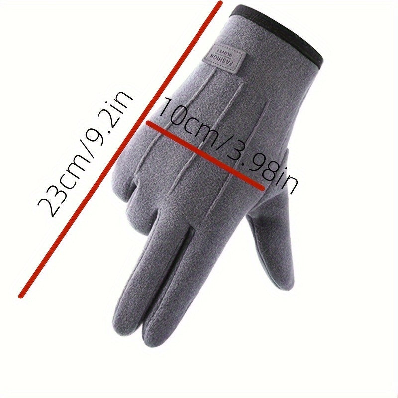 Plush Warm Coldproof Gloves Screen Touchable Gloves For Outdoor Sports Cycling