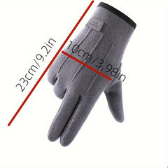 Plush Warm Coldproof Gloves Screen Touchable Gloves For Outdoor Sports Cycling
