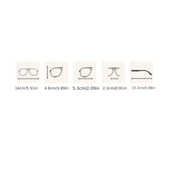 Gradient Round Frame Glasses Anti Light PC Eyewear For Men
