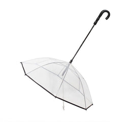 Adjustable Transparent Pet Umbrella for Rainy Dog Walking