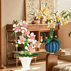 1000 Pieces Orchid Building Blocks Create Floral Landscape
