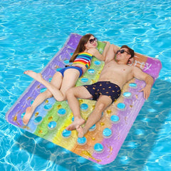 Double Hole Inflatable Floating Bed with Cushions Water Sports Equipment