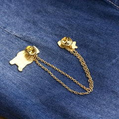 Boys Cartoon Animal Bear Pilot Wolf Brooch Corsage