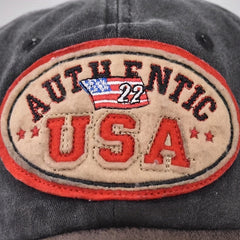 Vintage Letter Embroidered Baseball Cap Outdoor Sun Cap