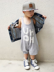 Toddlers Letter Print Baggy Jumpsuit for Summer