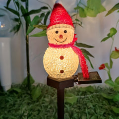 Solar Snowman Decorative Lights Outdoor Waterproof Yard Landscape Lights