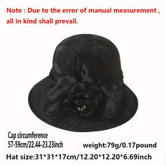 Vintage Organza Sun Hat Mesh Flower Bucket Hat Outdoor Beach Hats