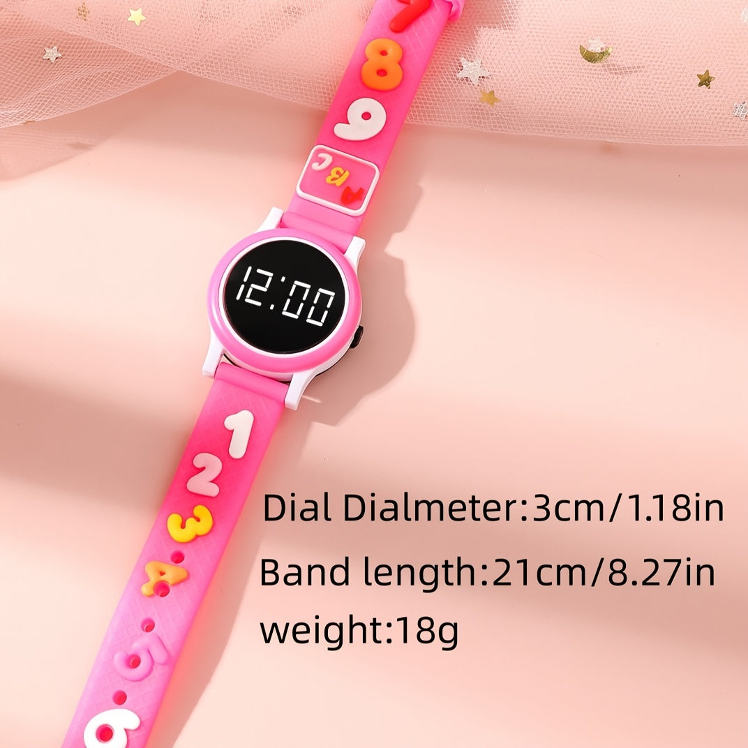 Pink Digital LED Watch for Kids