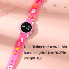 Pink Digital LED Watch for Kids