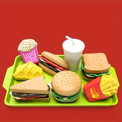 Burger Restaurant Toy Set with Fries and Pizza