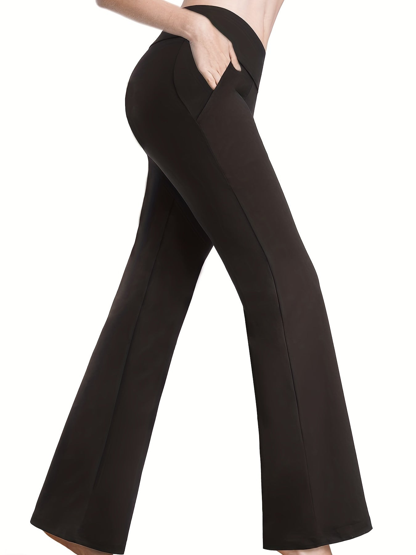 Women's Elastic Flare Yoga Pants Hip Lifting Activewear