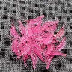 50pcs Bionic Mini Shrimp Soft Lure Perch Bass Fishing Tackle