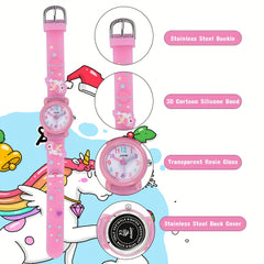 Cartoon Unicorn Silicone Watch for Girls