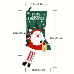 2pcs Christmas Stockings Gift Bags Candy Bags Christmas Supplies