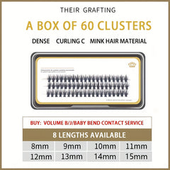 Soft Cluster False Eyelashes 30D Faux Mink Lashes 8 15mm