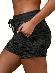 Dual Pockets Drawstring Casual Shorts