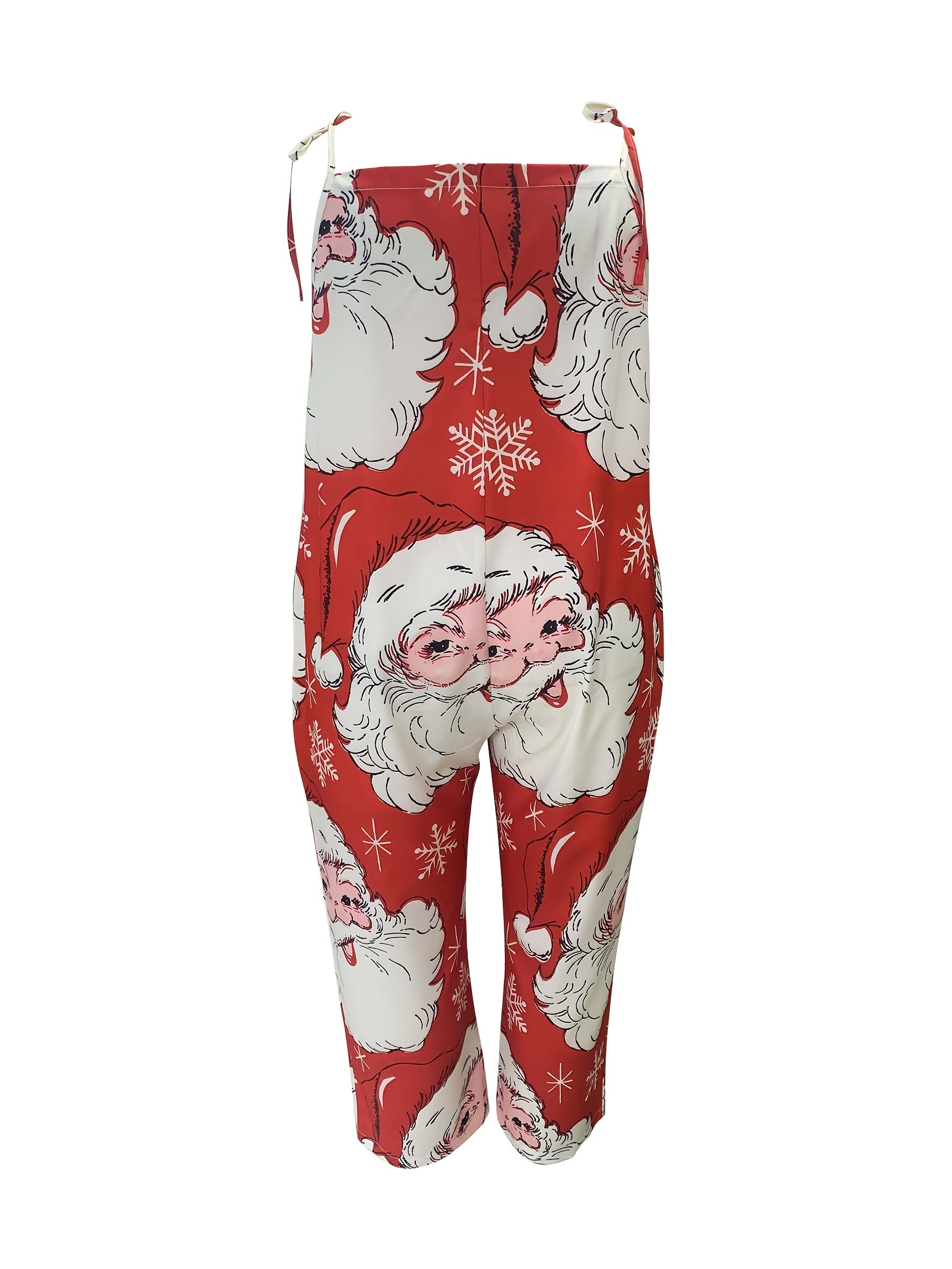 Santa Claus Print Casual Jumpsuit