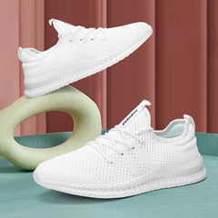 Women's Lace Up Mesh Running Shoes Lightweight Sports Sneakers