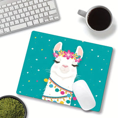 Alpaca Mouse Pad Girly Animal Waterproof Non Slip Rubber Base