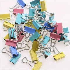 10pcs Colorful Metal Paper Clips 25mm19mm 15mm Loose leaf Clip Stationery