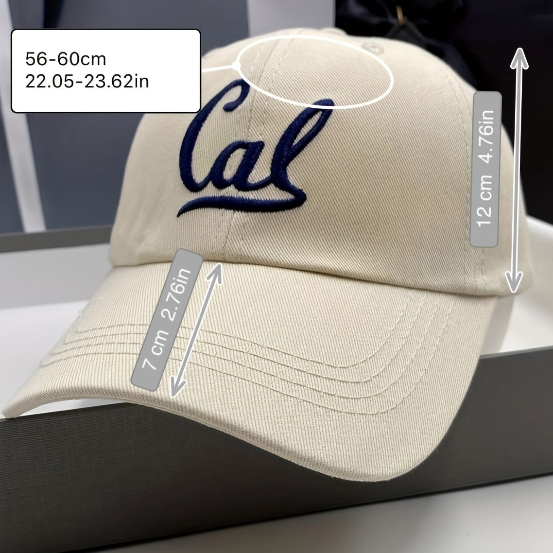 Unisex Sunshade Deepened Baseball Cap With Letter Embroidery