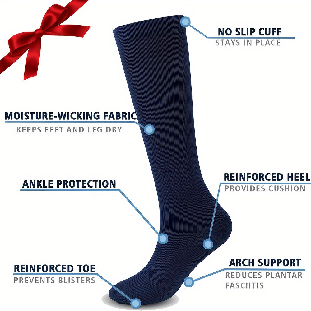 Copper Compression Socks for Women & Men 10-20 mmHg Knee High Support