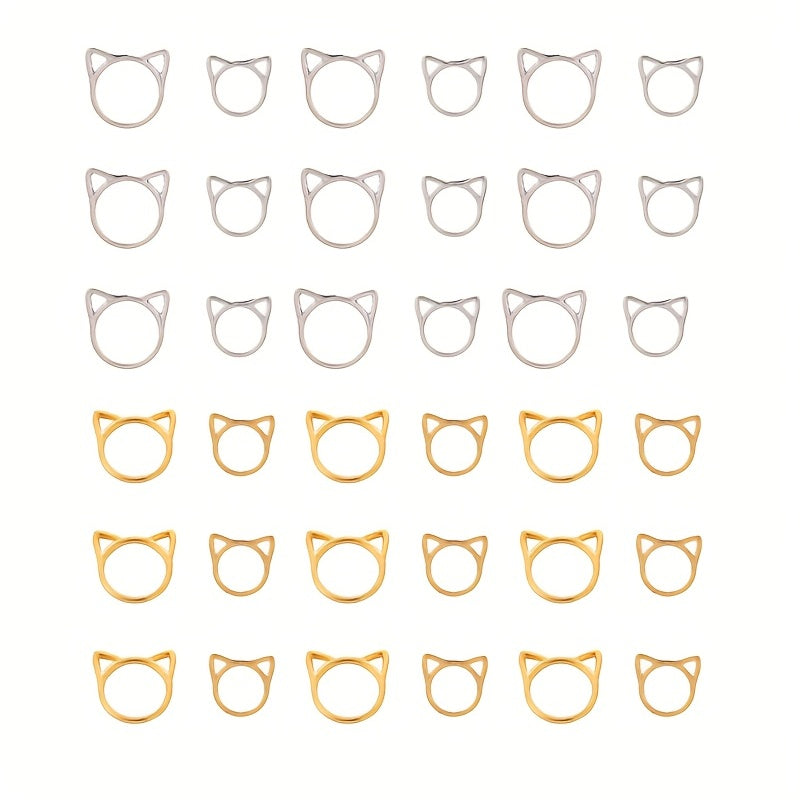 36pcs Alloy Noble Metal Ring Stitch Markers Crochet Locking Accessories